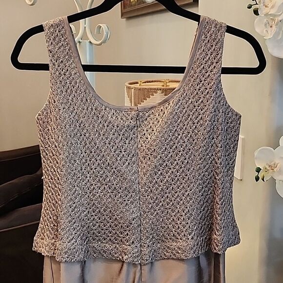 KM collection size 8P long formal dress and jacket taupe gold champagne color - Picture 10 of 16